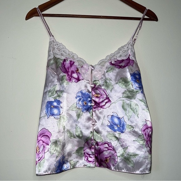 Valerie Stevens Two Piece Floral Cami Sleep Set Lingerie Size Medium - Picture 14 of 14